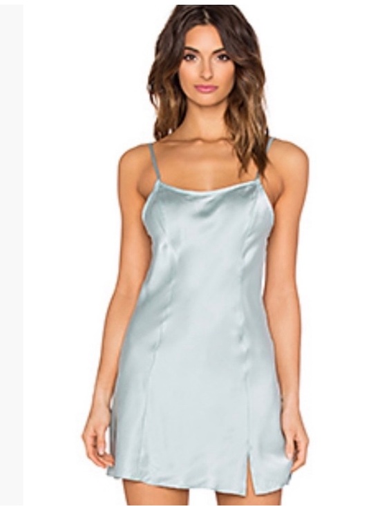 Free People Other - Free People Silk Slip Chemise in Pale Blue